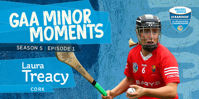 Laura Treacy camogie senior cork player in action with the announcement of her presence on the first episode of season 5 of 