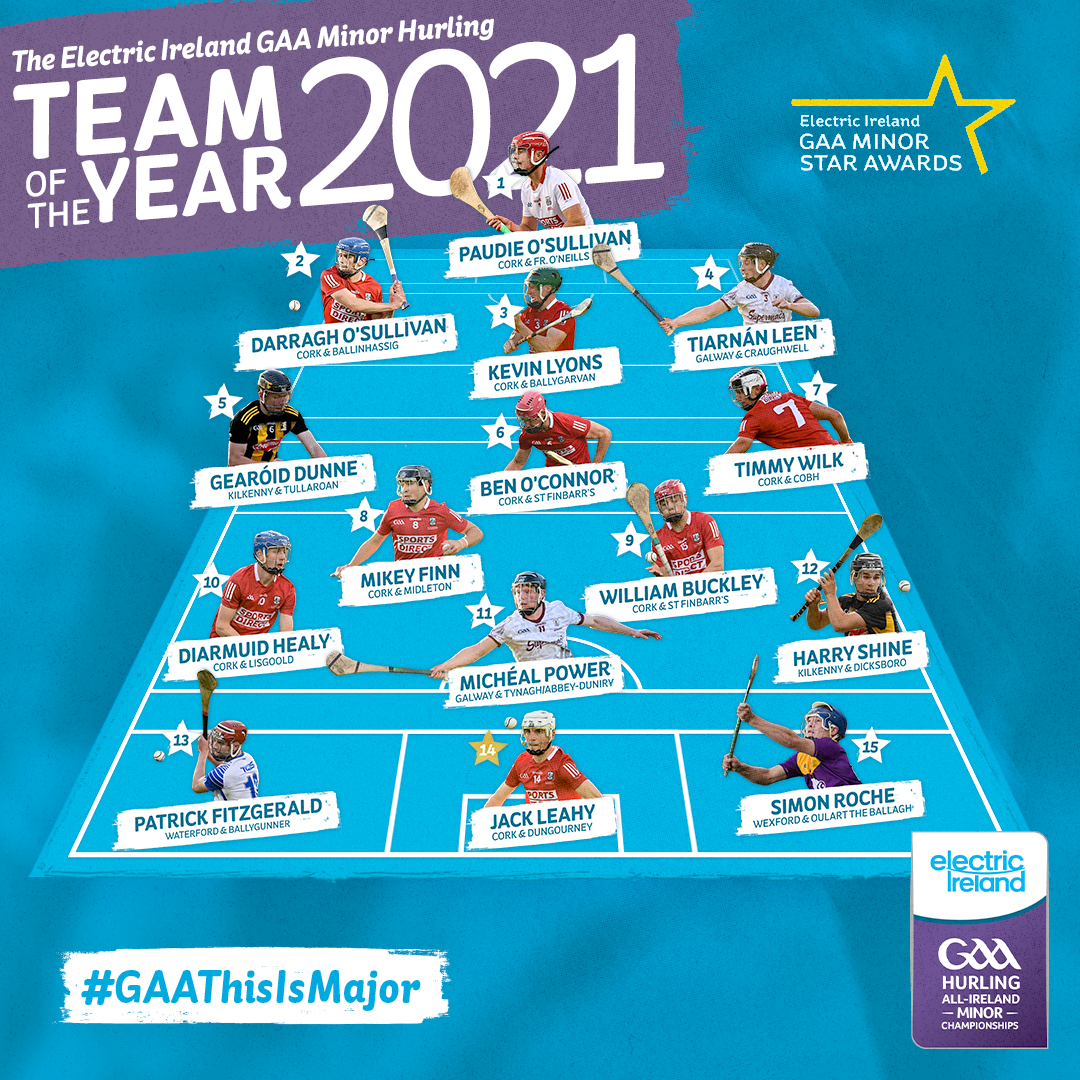 Announcing the 2021 Electric Ireland GAA Minor Hurling Team of the Year & the Minor Recognition Award Winners