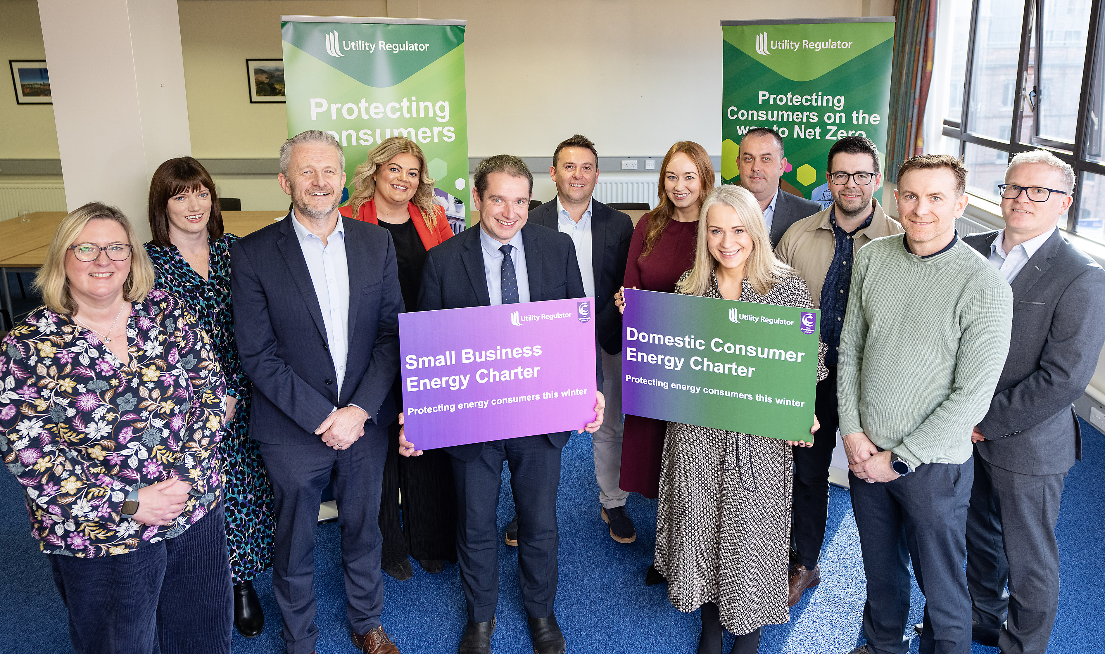 Supplier representatives at the launch of Northern Ireland’s Consumer Energy Charters for Winter